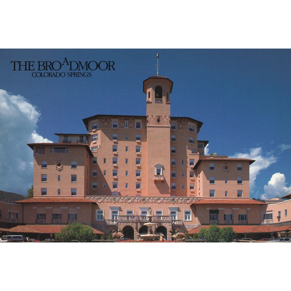 The Broadmoor Hotel Colorado Springs Postcard Scenic Resort Travel Sanborn S-244